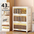 Axyaa Foldable Flip-Top Storage Cabinet: 3-6 Tier Kitchen/Bathroom/Living Room Organizer