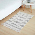 Axyaa Geometric Tufted Tassel Rug Tapestry for Home Decor