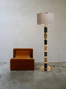 Axyaa Modern Luxury Gold Black Marble Floor Lamp, Nordic LED Standing Light for Home Office