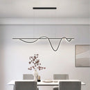 Axyaa Modern Curve LED Pendant Lights for Dining Room, Kitchen, and Bar