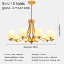 Axyaa Crystal Golden Pendant Lights - Modern Minimalist American Light Luxury Fixtures