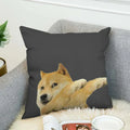 Axyaa Shiba Inu Pillow Cover for Decorative Home and Car Cushions