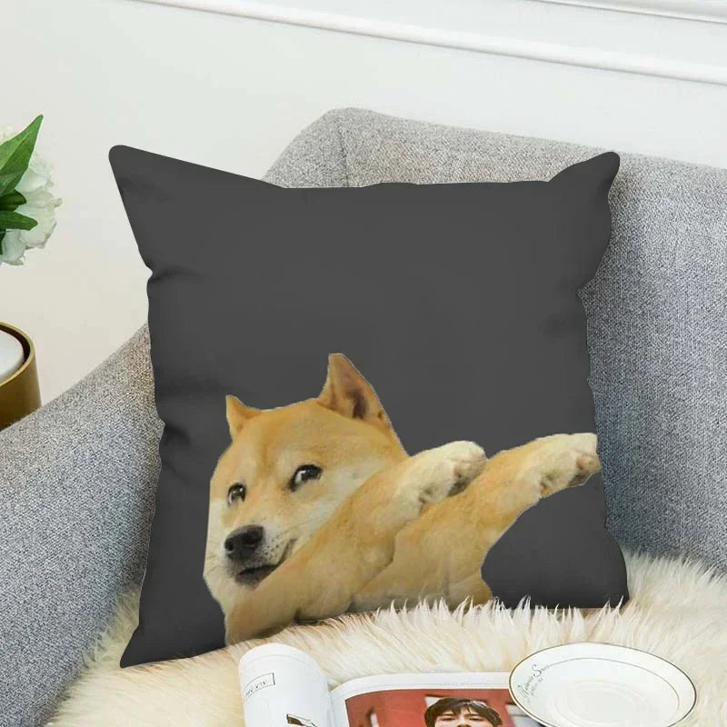 Axyaa Shiba Inu Pillow Cover for Decorative Home and Car Cushions