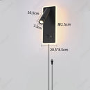 Axyaa Adjustable Angle Wall Lamp with USB Rechargeable Socket