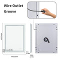 Axyaa LED Anti-Fog Wall Mounted Bathroom Mirror with 3-Colour Dimmable Front & Backlight