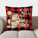 Axyaa Christmas Floral Bell Throw Pillow Cover for Sofa, Bedroom & Car