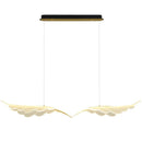 Axyaa Modern LED Acrylic Chandelier: Creative Wings Restaurant Pendant Light