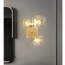 Axyaa Nordic Glass Wall Lamp for Living Room Bedroom Study, All Copper Design