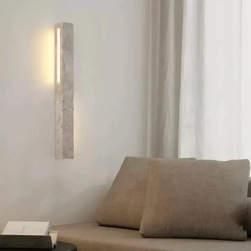 Axyaa Cuboid Natural Stone LED Wall Lamp for Elegant Atmosphere Lighting