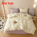 Axyaa Stripe Shell Embroidery Four Piece Set