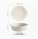 Axyaa 6-inch Double Ear Baking Bowl & Steamed Egg Bowl, Ceramic Salad Plate