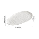 Axyaa Irregular Stone Pattern Ceramic Sushi Fish Plate.
