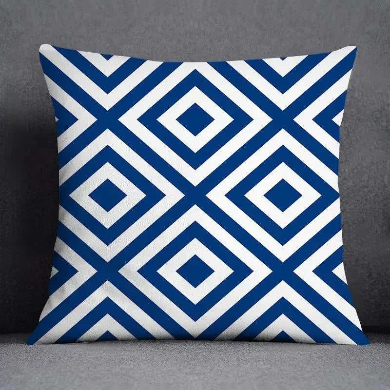 Axyaa Blue Mermaid Sailor Marines Polyester Pillowcase Home Office Decor