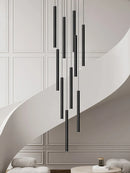 Axyaa Modern Long Chandelier for Living Room, Restaurant, and Staircase Lighting