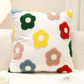 Axyaa Nordic Flower Embroidered Pillow Cover - Lightweight Luxury Home Decor