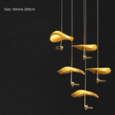 Axyaa Lotus Brass Chandelier Pendant Lamp for Living Room & Kitchen Island