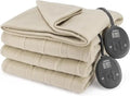 Axyaa King Size Ultra Fleece Heated Electric Blanket, 12 Heat Settings, 12-Hour Auto Shut-Off