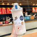 Axyaa 1500/2000ml Tritan Water Bottle with Time Marker, Leak-Proof, BPA-Free Gradient Color