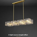 Axyaa Copper Glass Chandelier for Living Room, Bar, Villa, Staircase - Luxury Textured Design