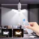 Axyaa 28W E27 LED Light Bulb with Timer Remote Controller for Home, Warehouse, Garage