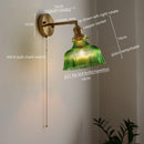 Axyaa Nordic Copper Glass Wall Sconce LED Light for Living Room and Bathroom