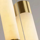 Axyaa Villa Pendant Light: Modern Loft Duplex Design, Rotating Staircase, Marble Copper Texture