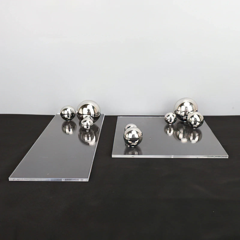 Axya Clear Acrylic Tray Metal Ball Decor Storage Nordic Vase Jewelry Display