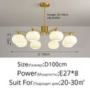 Axyaa Modern Cream Style LED Chandeliers for Home Decoration and Lighting.