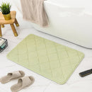 Axyaa Diamond Embossed Memory Foam Bath Mat - Grey - Various Sizes