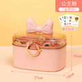 Axyaa Kids Hair Accessories Organizer Box with Two Layers and Lid