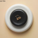 Axya Ceramic Dinner Plate: Solid Color Tableware for Home and Restaurant