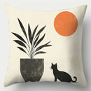 Axyaa Little Black Cat Pillowcase Set, 17.7" Sofa Pillowcase, Home Decor, Single-sided Print