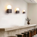Axyaa Black Hole Stone Modern Wall Light Sconce for Bedroom, Living Room