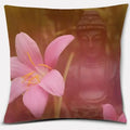 Buddha Zen Stone Flower Pillow Case for Home Office Decor Sofa Cushion Cover.