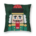 Nutcracker Doll Cushion Cover - Axyaa Square Throw Pillow for Christmas Home Decor