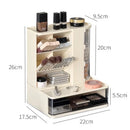 Axyaa Makeup Organizer: Multi-layer Cosmetic Storage Box with Dust-proof Drawers