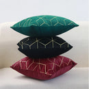 Axyaa Red Jacquard Diamond Geometry Pillow Cover for Festive Home Decor