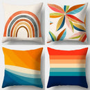 Axyaa Geometric Color Splicing Pillowcase 45x45cm Modern Home Decor