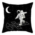 Axyaa Moon Astronaut Rocket Sofa Pillow Cover Cushion Polyester Throw TestCase