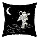 Axyaa Moon Astronaut Rocket Sofa Pillow Cover Cushion Polyester Throw TestCase