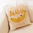 Fruit Girl Print Linen Pillowcase by Axyaa: Office Car Living Room Sofa Decor