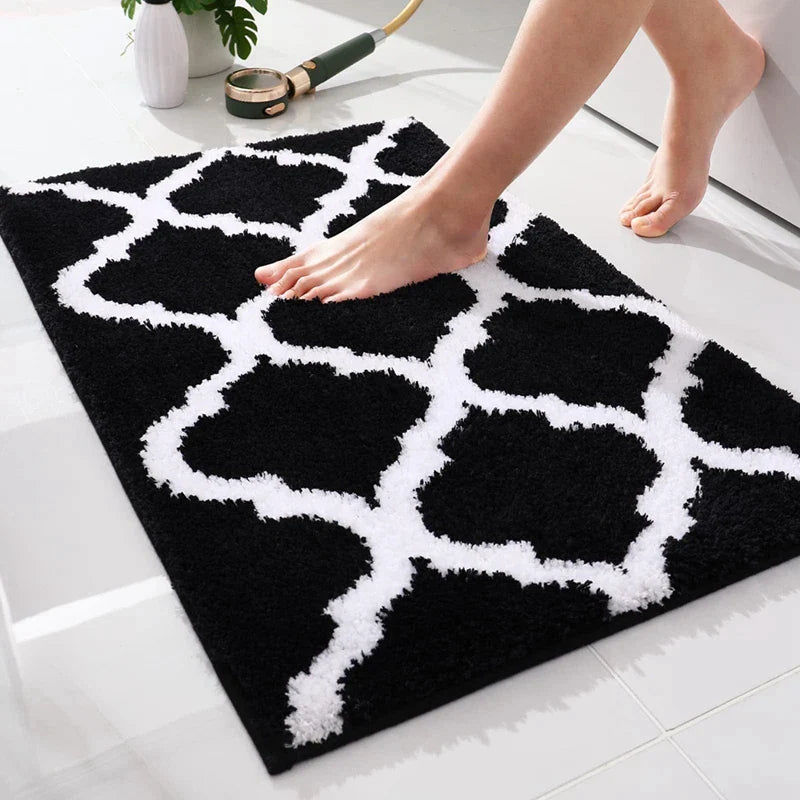 Luxury Axyaa Bath Mat Soft Microfiber Rug Anti-slip Shower Carpet Rugs