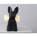 Axyaa Nordic Dog Table Lamp - Black Resin LED Desk Light