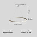 Axyaa Modern Ring LED Chandelier for Living Dining Room Pendant Light