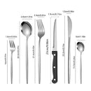 Axyaa Stainless Steel Portuguese Tableware Set - 48 Pieces