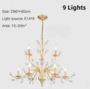 Axyaa Branch Crystal Chandelier: Modern Black Gold Ceiling Lamp for Living Room, E14 Candle Fixture
