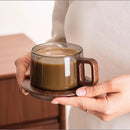 Axyaa Camellia Glass Coffee Cup Set