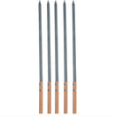 Axya BBQ Skewers Set - 10pcs Long Wooden Handle Kebab Sticks BBQ Grills Barbecue Tools