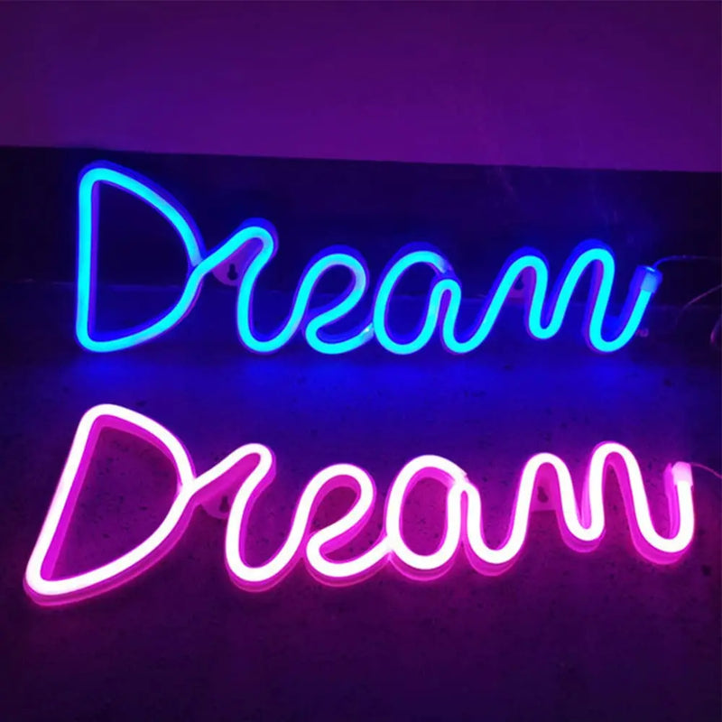 Axya Dream Shape Neon Sign USB/Battery Powered Neon Lamp for Wall Living Room Decor