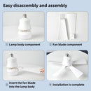 Axyaa 5-Leaf LED Ceiling Fan Light with Remote Control for Living Room